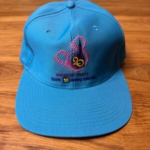 Disney World Vintage Hat 20th Anniversary 1991 Magical Years Blue Cap